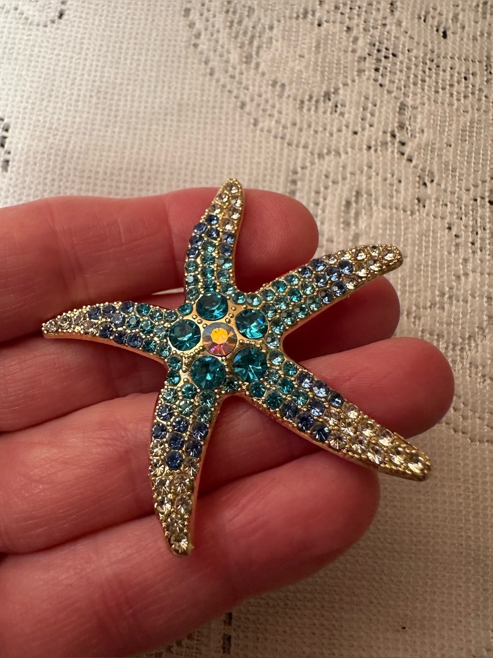Blue Crystal Whimsical Star Fish
